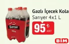 SARIYER GAZLI İÇECEK KOLA 4X1 L fiyat ve kampanya bilgisi